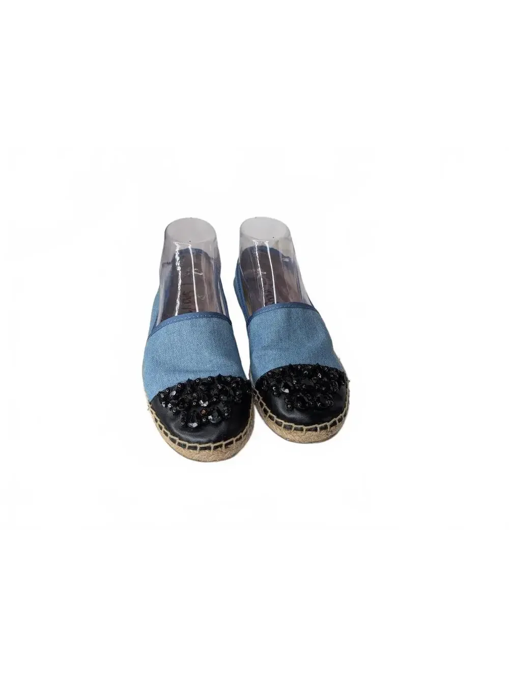 Circus by Sam Edelman Blue Denim Espadrille Flats Size 8